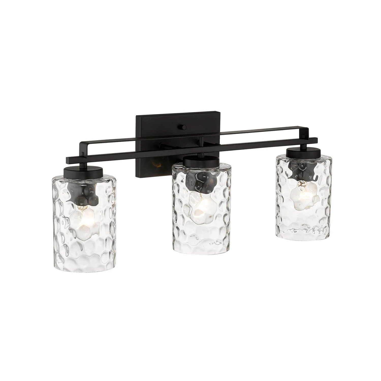 3-Light Matte Black Vanity