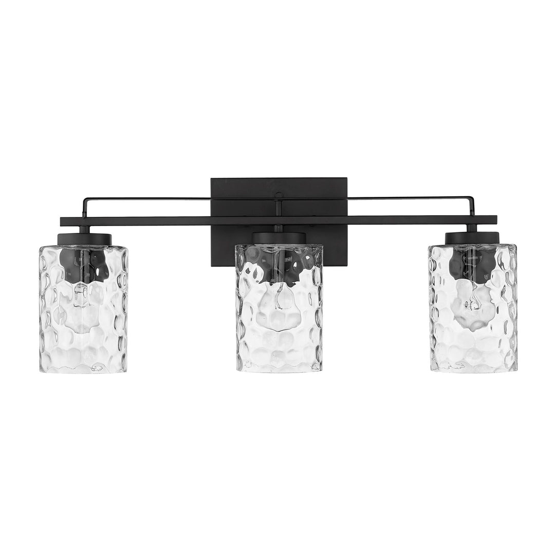 3-Light Matte Black Vanity