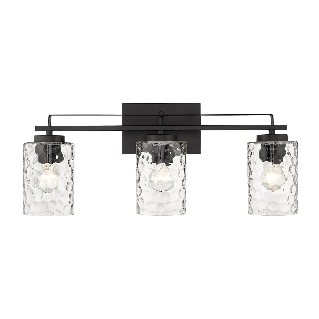 3-Light Matte Black Vanity
