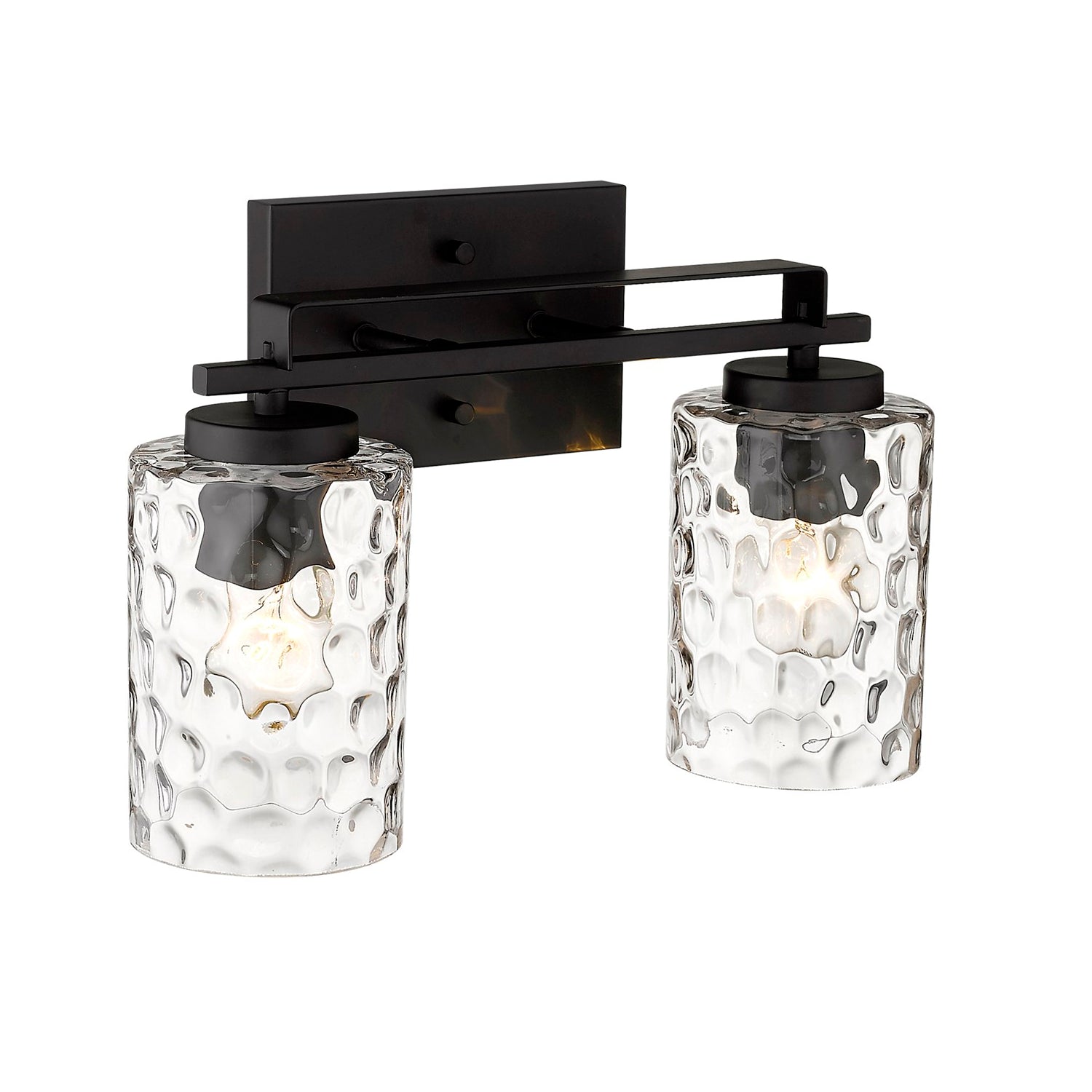 2-Light Matte Black Vanity