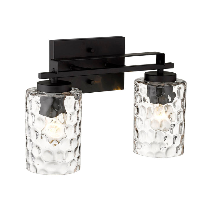 2-Light Matte Black Vanity