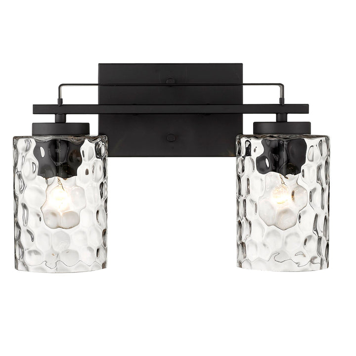 2-Light Matte Black Vanity
