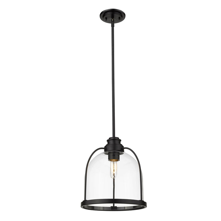 1-Light Matte Black Pendant