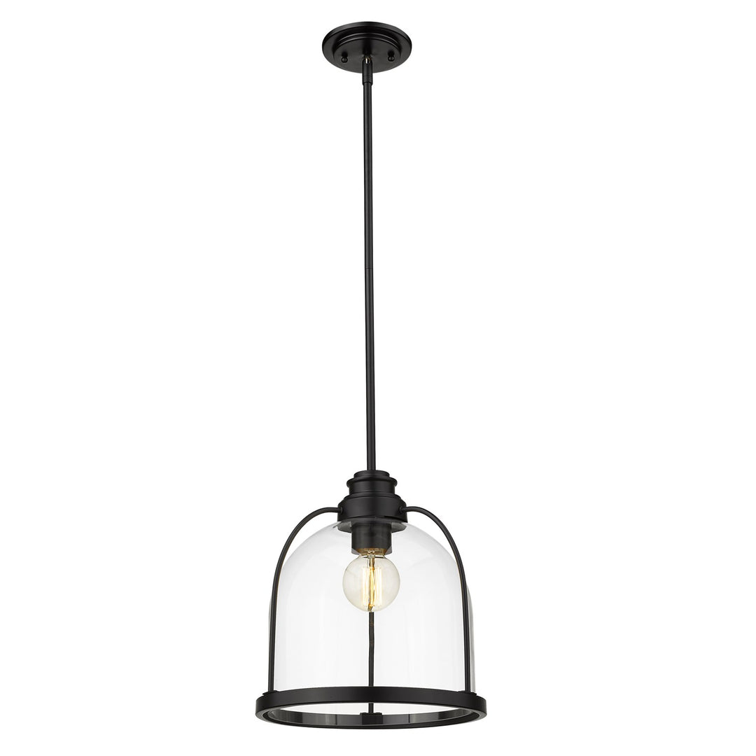 1-Light Matte Black Pendant