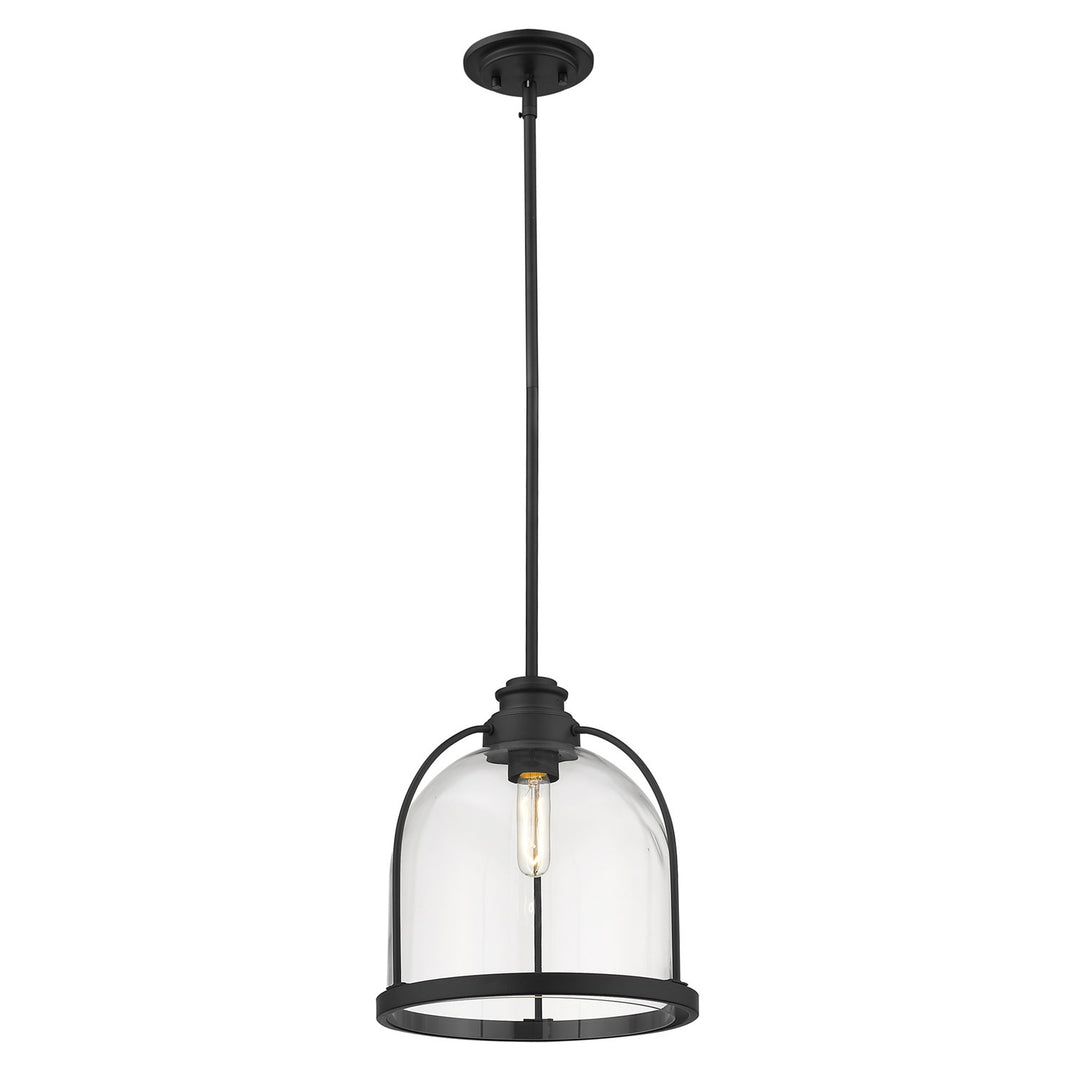 1-Light Matte Black Pendant