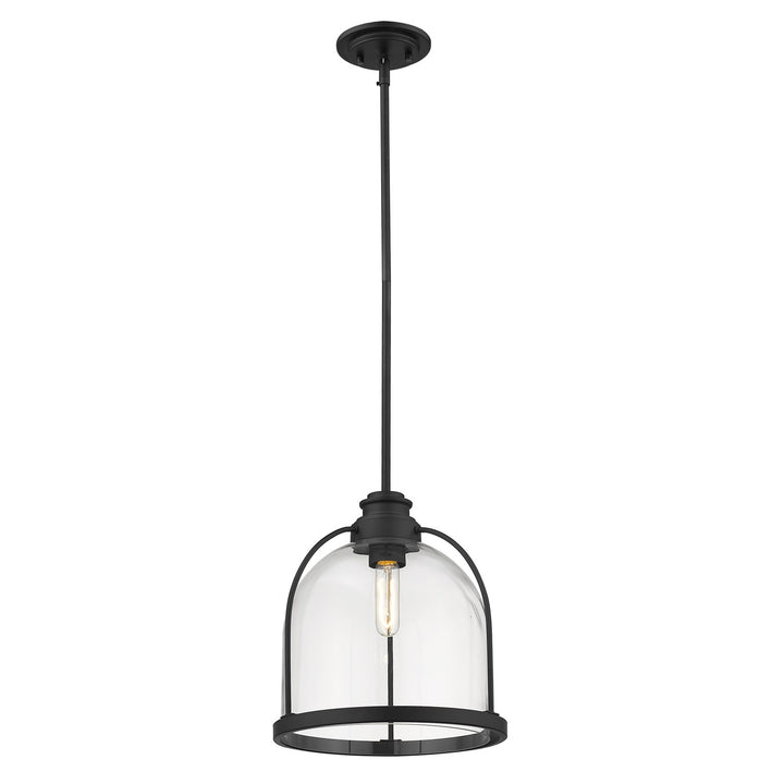 1-Light Matte Black Pendant