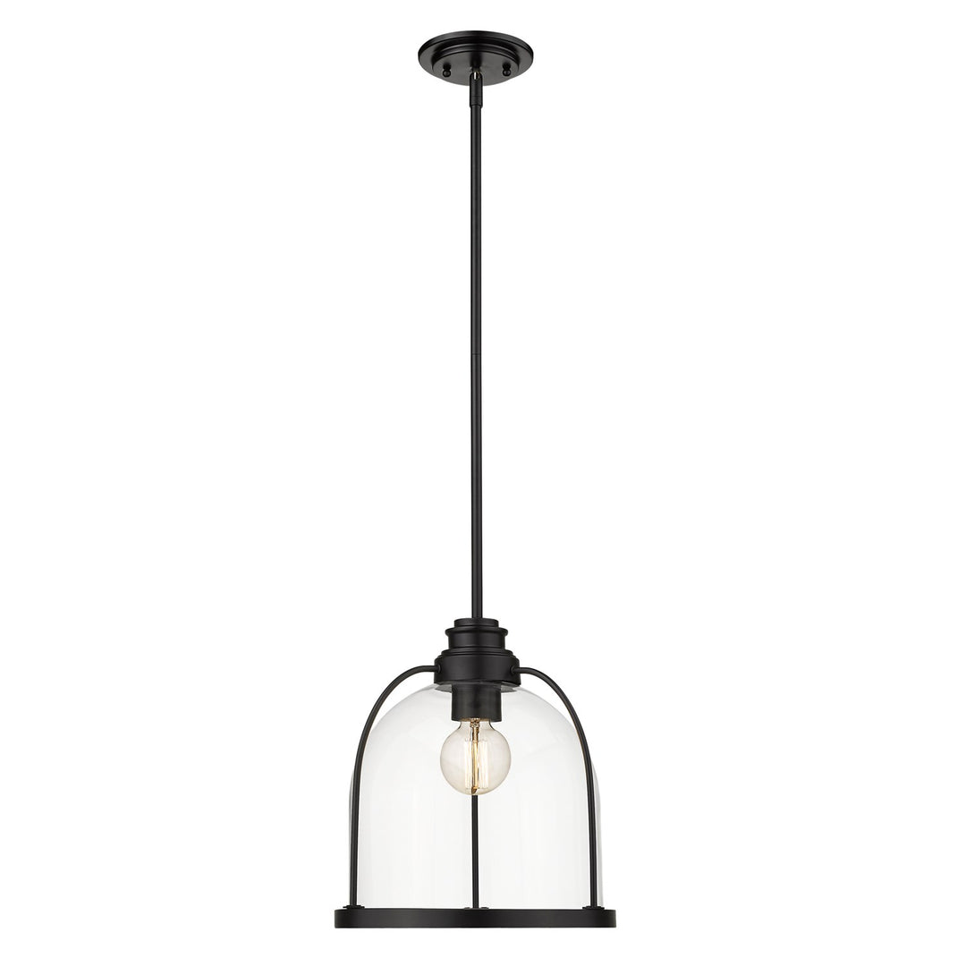 1-Light Matte Black Pendant