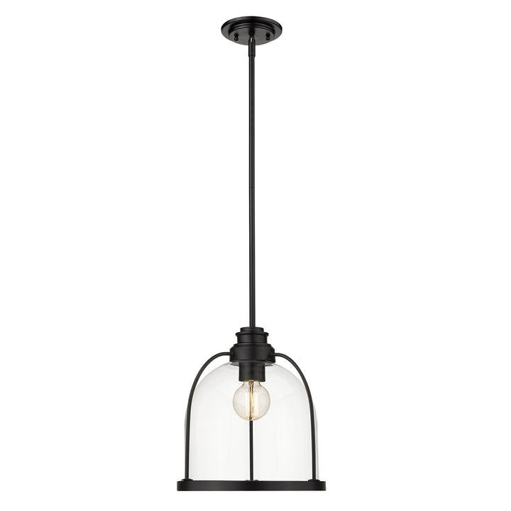 1-Light Matte Black Pendant