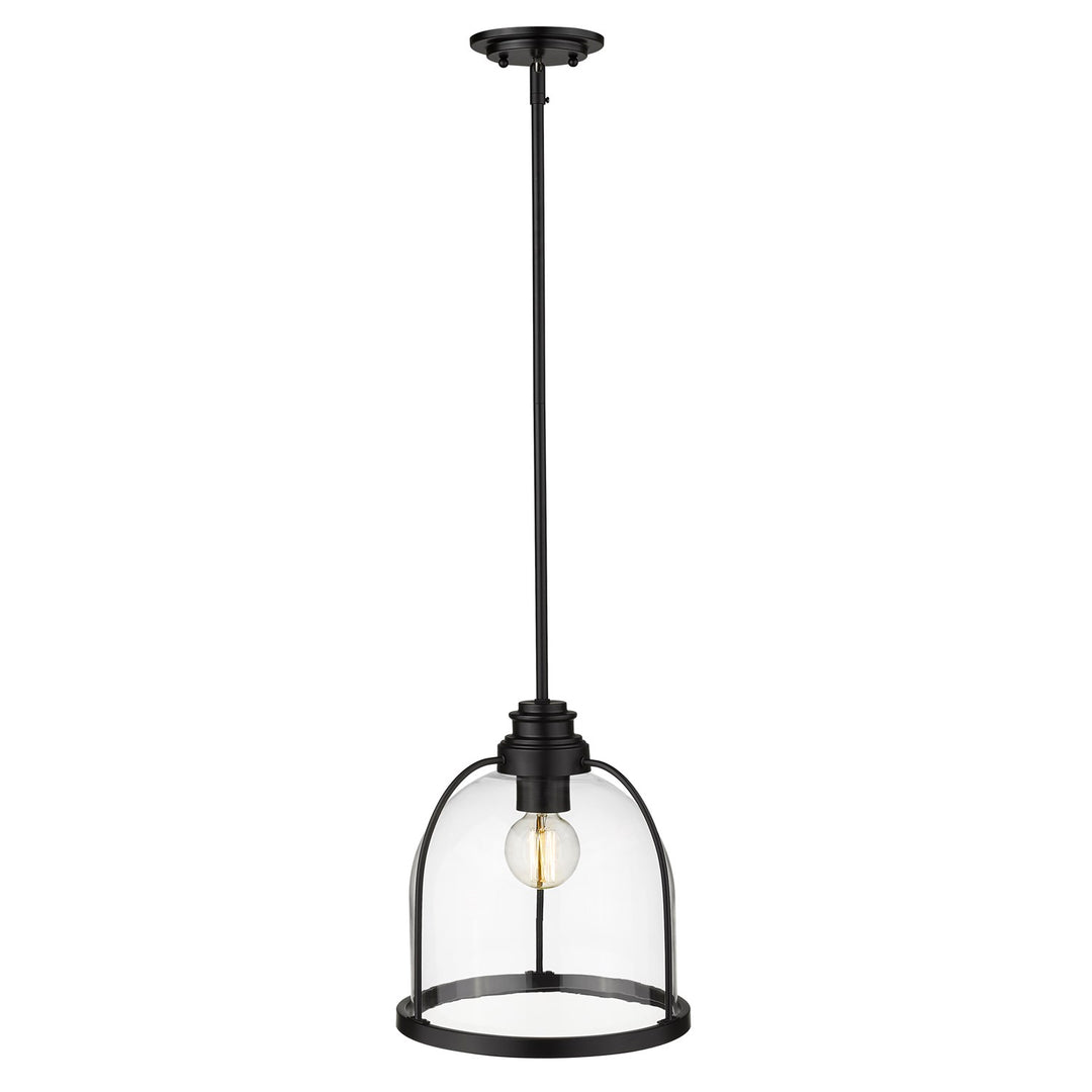 1-Light Matte Black Pendant