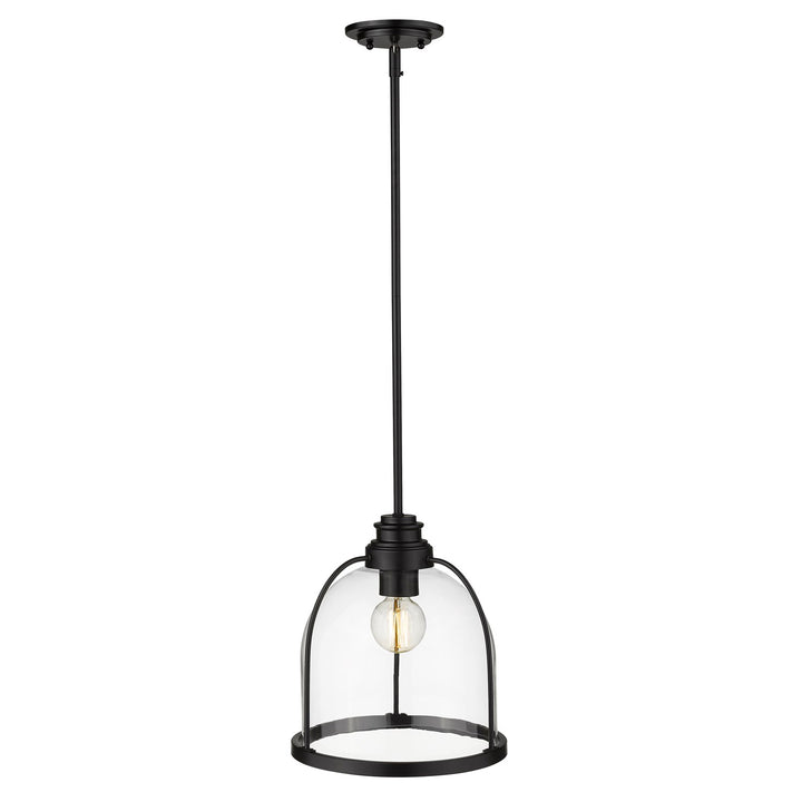 1-Light Matte Black Pendant