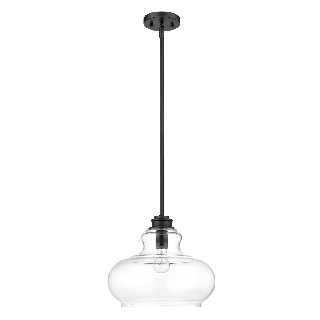 1-Light Matte Black Pendant