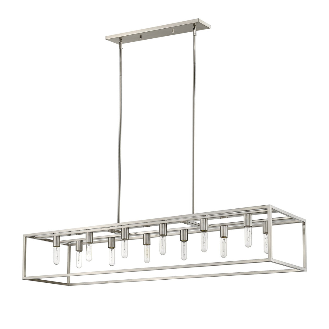 12-Light Satin Nickel Island Pendant