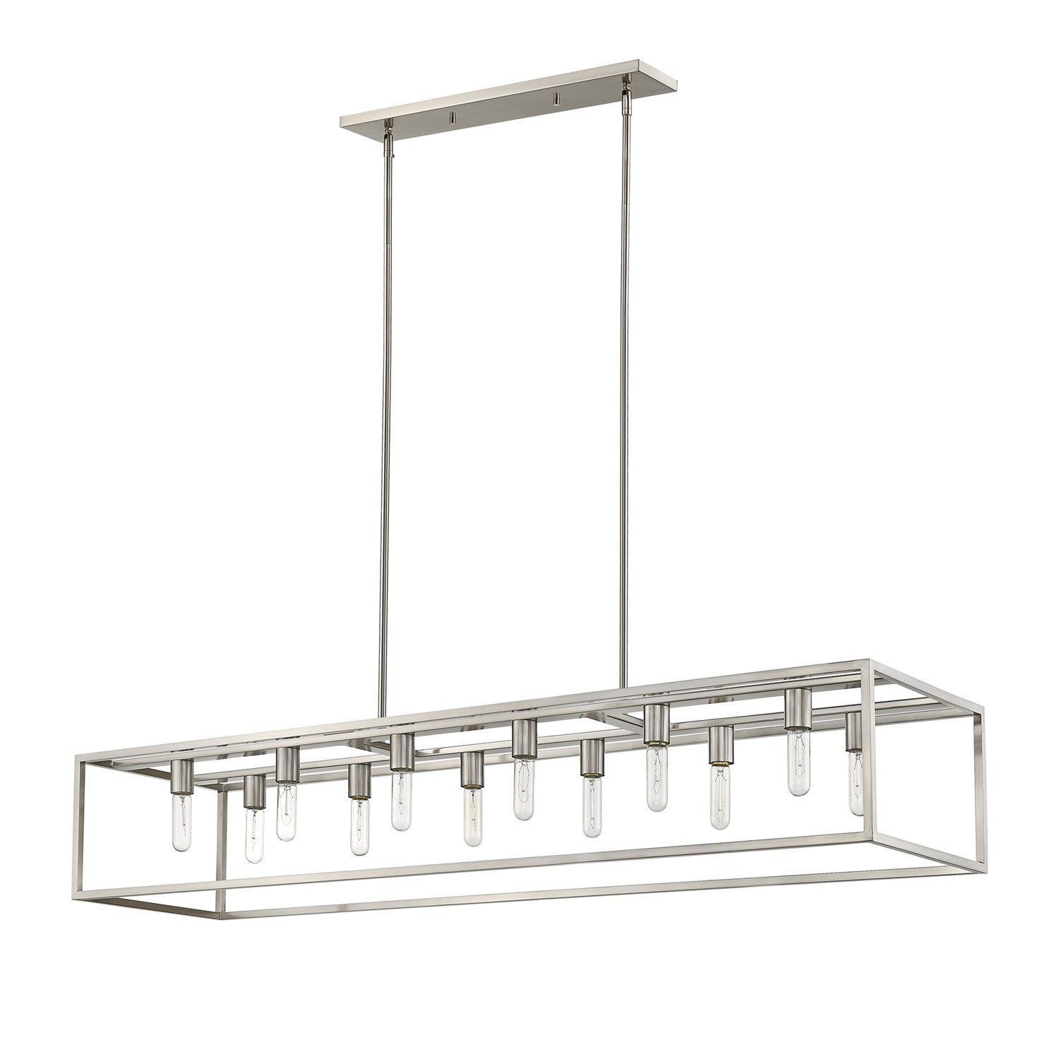 12-Light Satin Nickel Island Pendant