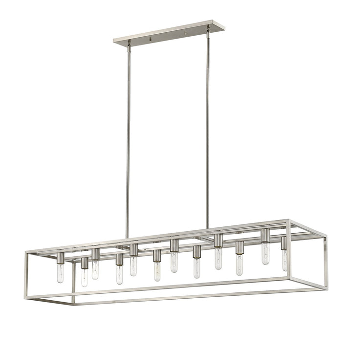 12-Light Satin Nickel Island Pendant