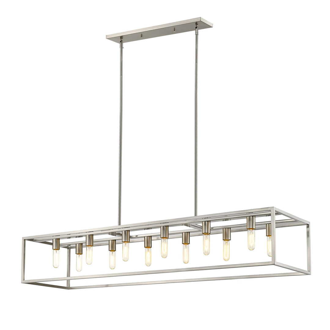 12-Light Satin Nickel Island Pendant
