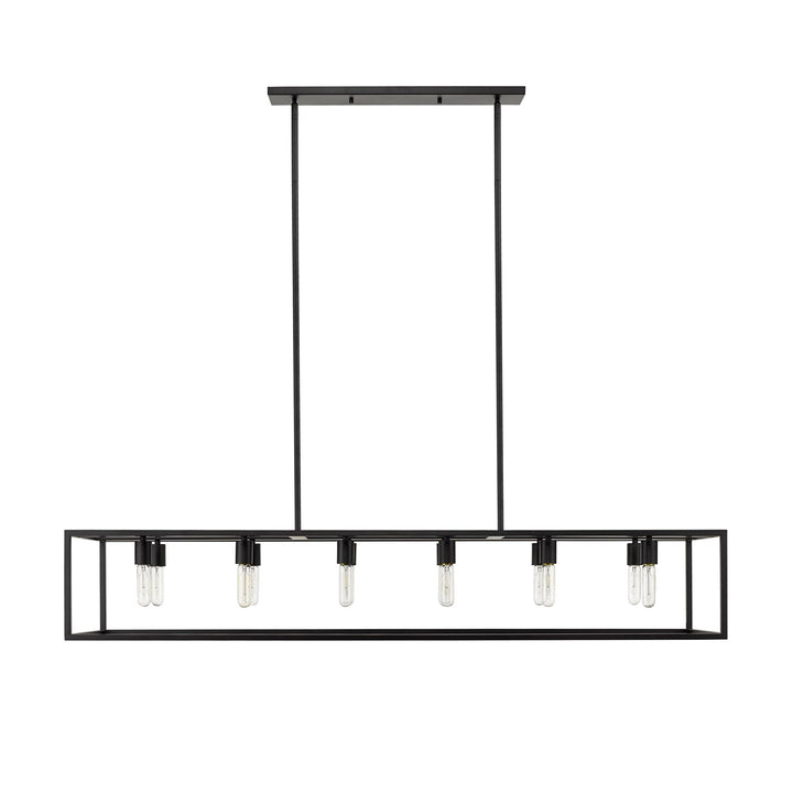 12-Light Matte Black Island Pendant