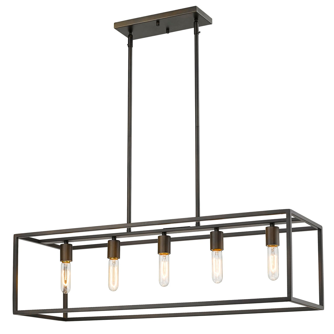 5-Light Soil-Rubbed Bronze Island Pendant