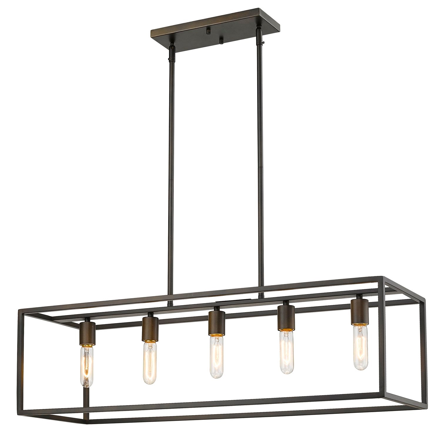 5-Light Soil-Rubbed Bronze Island Pendant