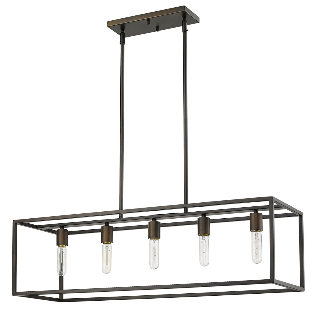 5-Light Soil-Rubbed Bronze Island Pendant