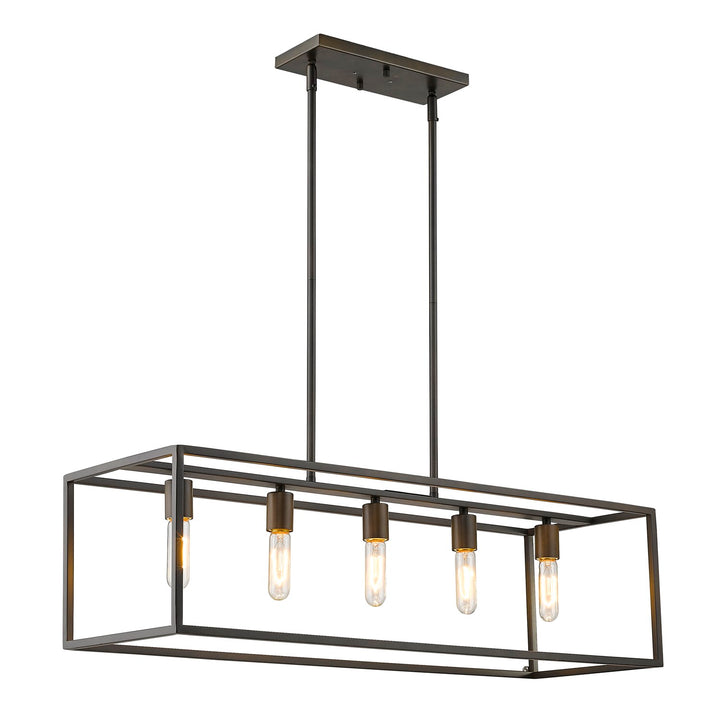 5-Light Soil-Rubbed Bronze Island Pendant
