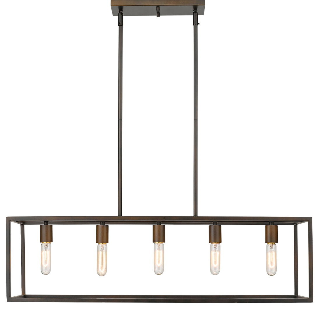 5-Light Soil-Rubbed Bronze Island Pendant