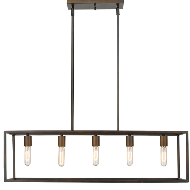 5-Light Soil-Rubbed Bronze Island Pendant