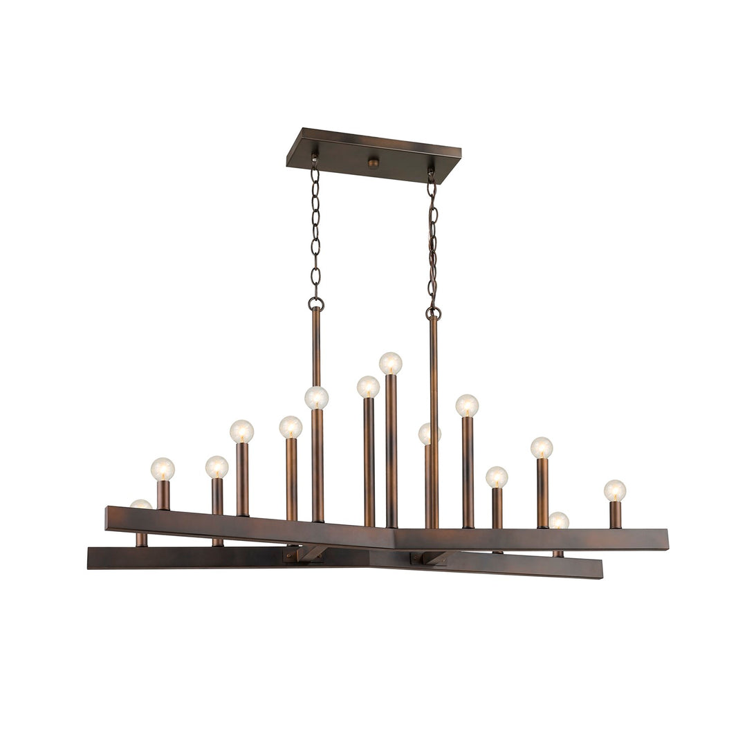 14-Light Oil-Rubbed Bronze Island Pendant
