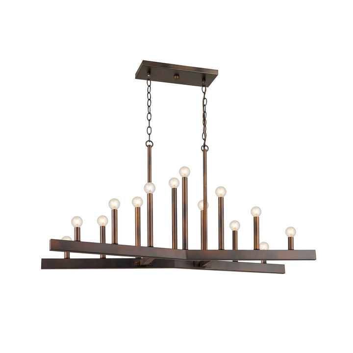 14-Light Oil-Rubbed Bronze Island Pendant