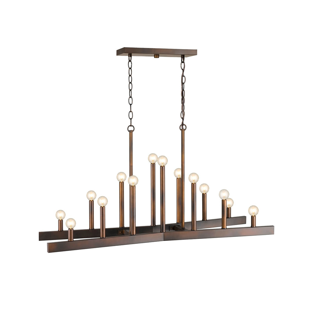 14-Light Oil-Rubbed Bronze Island Pendant