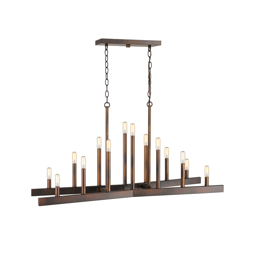14-Light Oil-Rubbed Bronze Island Pendant