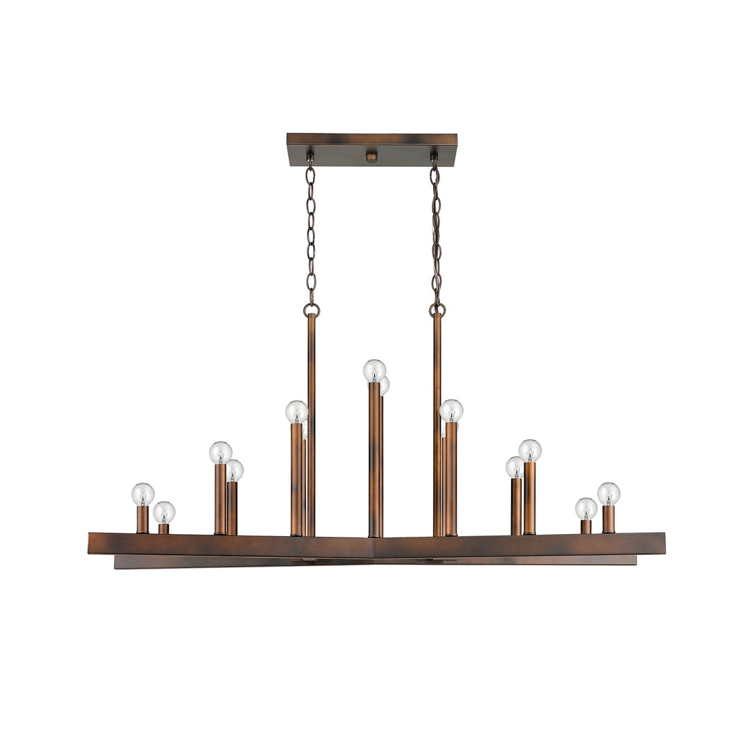 14-Light Oil-Rubbed Bronze Island Pendant