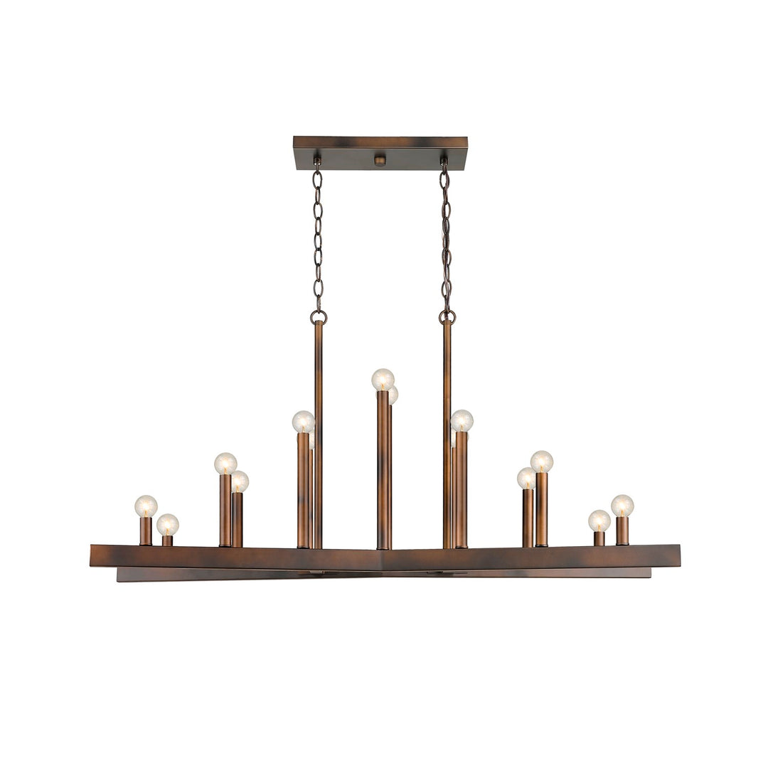 14-Light Oil-Rubbed Bronze Island Pendant