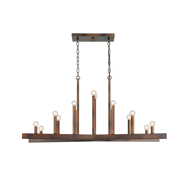 14-Light Oil-Rubbed Bronze Island Pendant