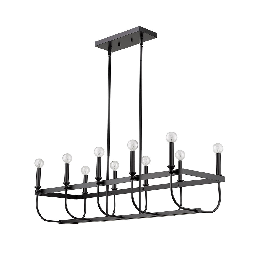 10-Light Matte Black Island Pendant by Acclaim Lighting