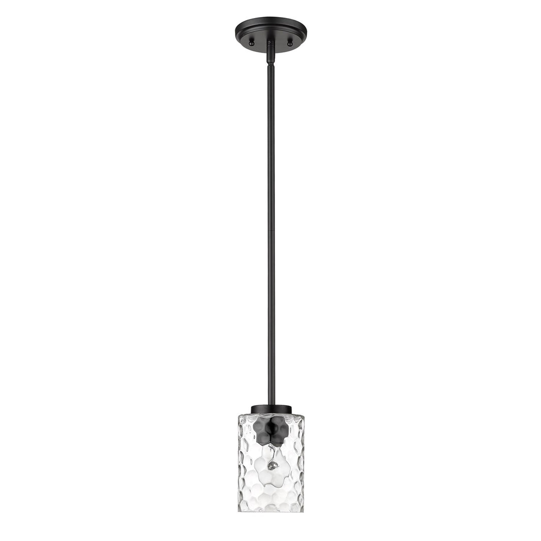 1-Light Matte Black Pendant