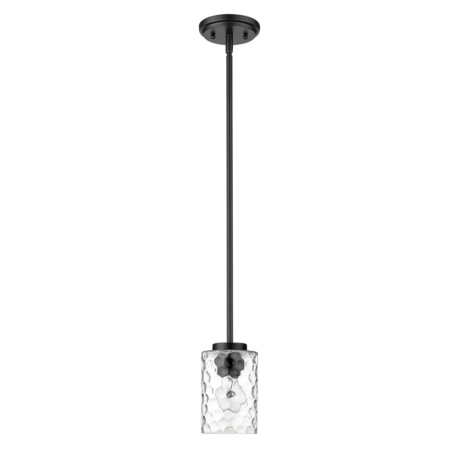 1-Light Matte Black Pendant