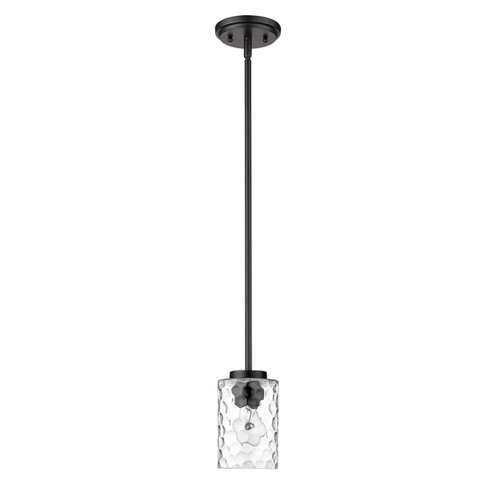 1-Light Matte Black Pendant
