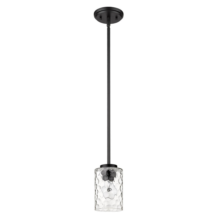 1-Light Matte Black Pendant