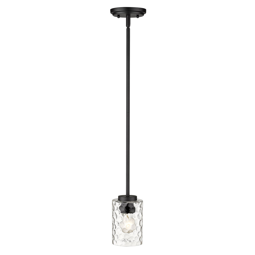 1-Light Matte Black Pendant