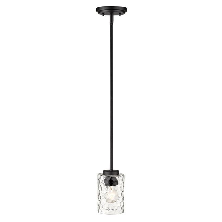 1-Light Matte Black Pendant