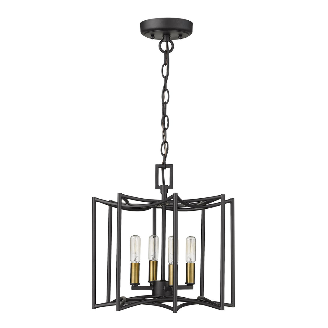4-Light Matte Black Pendant by Acclaim Lighting