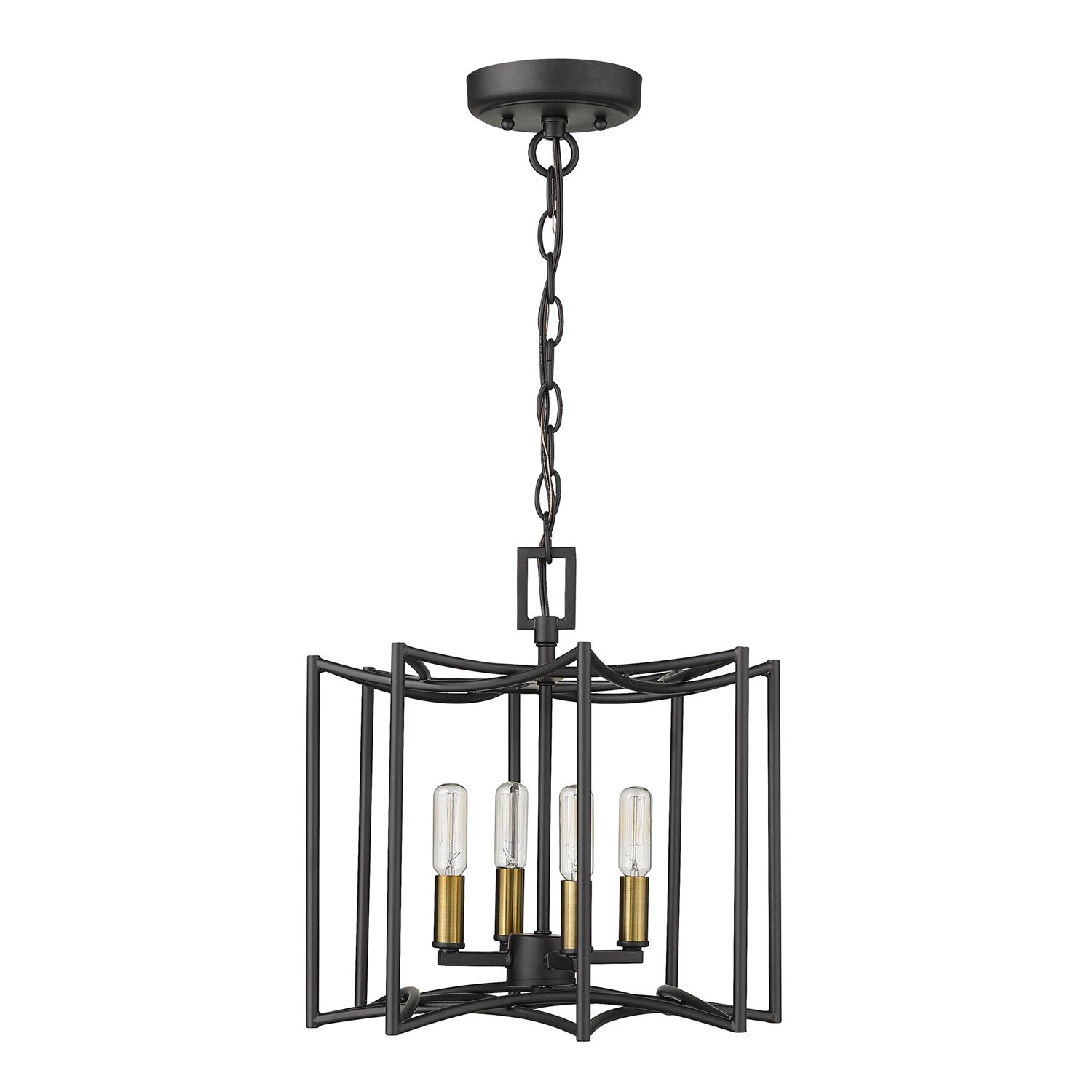 4-Light Matte Black Pendant by Acclaim Lighting