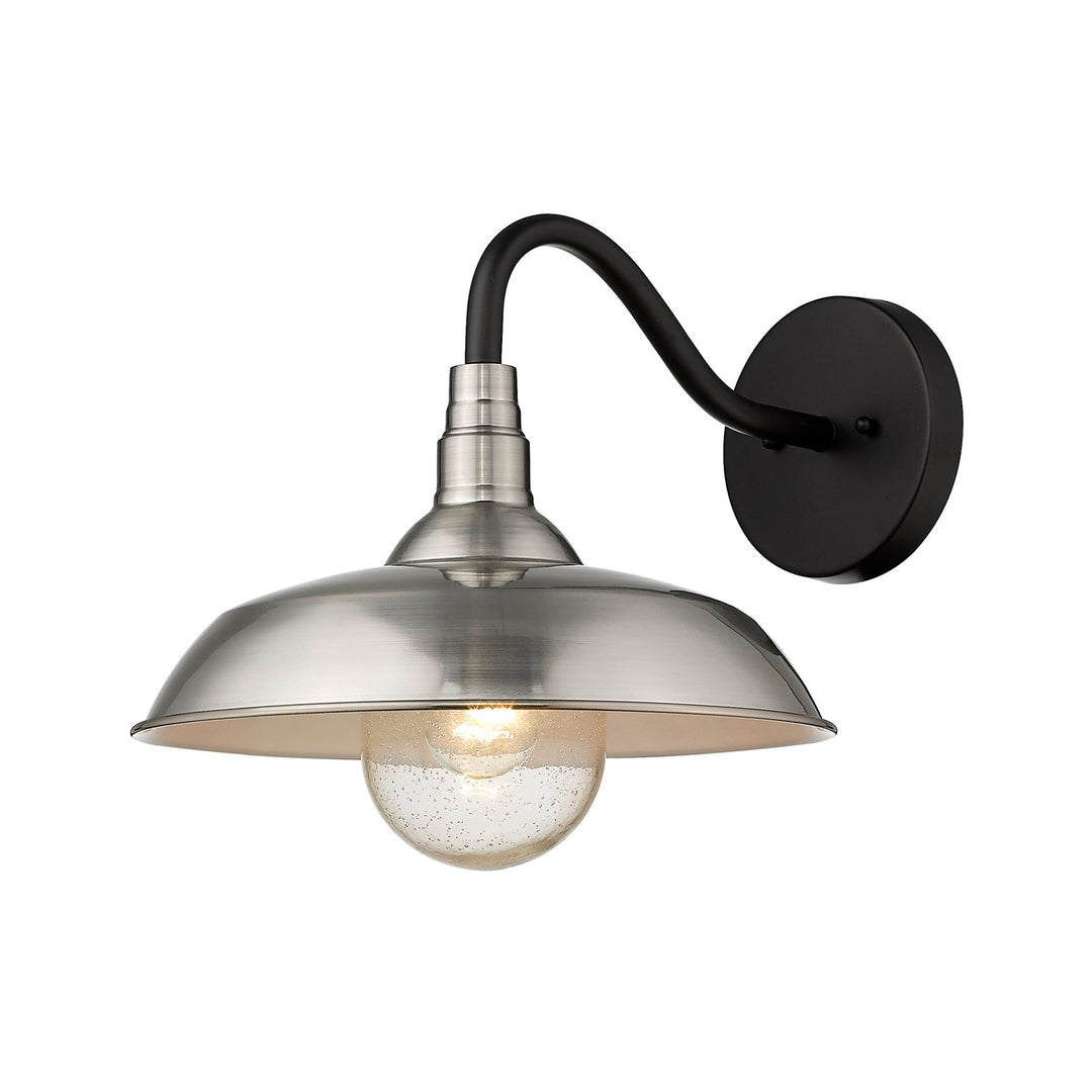 1-Light Satin Nickel Wall Light
