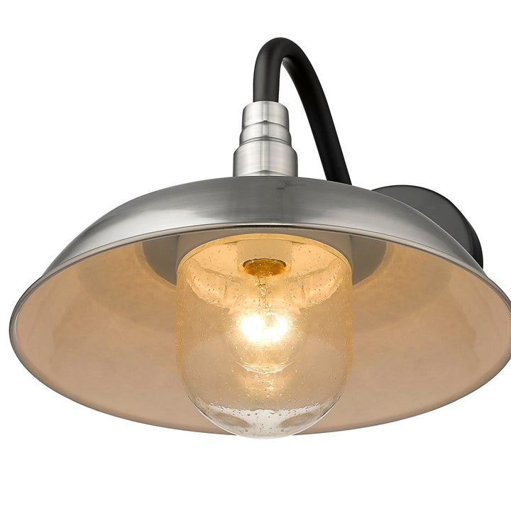 1-Light Satin Nickel Wall Light