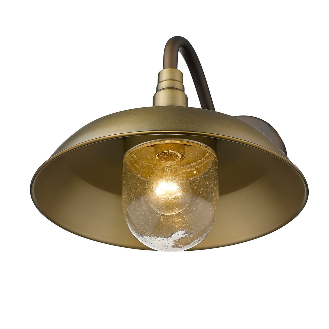 1-Light Antique Brass Wall Light