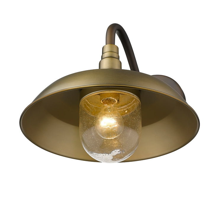 1-Light Antique Brass Wall Light