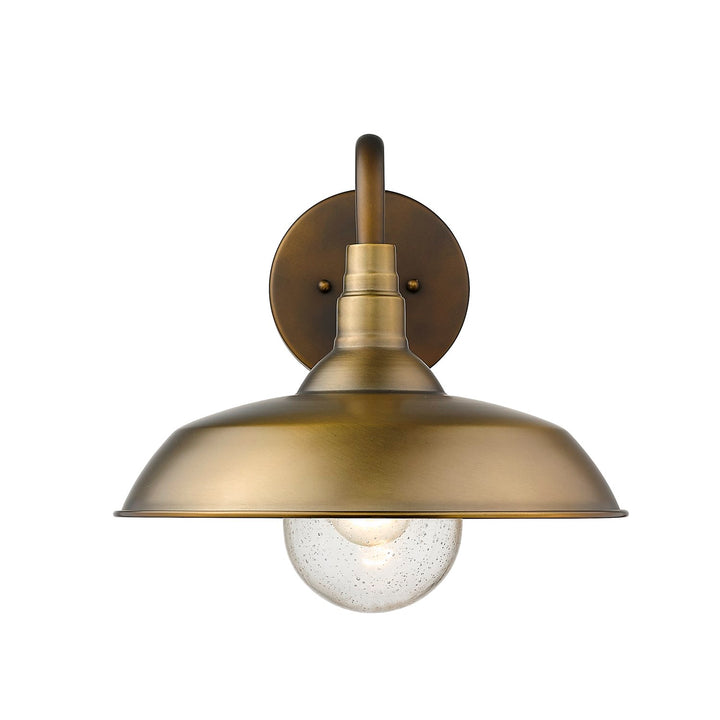 1-Light Antique Brass Wall Light
