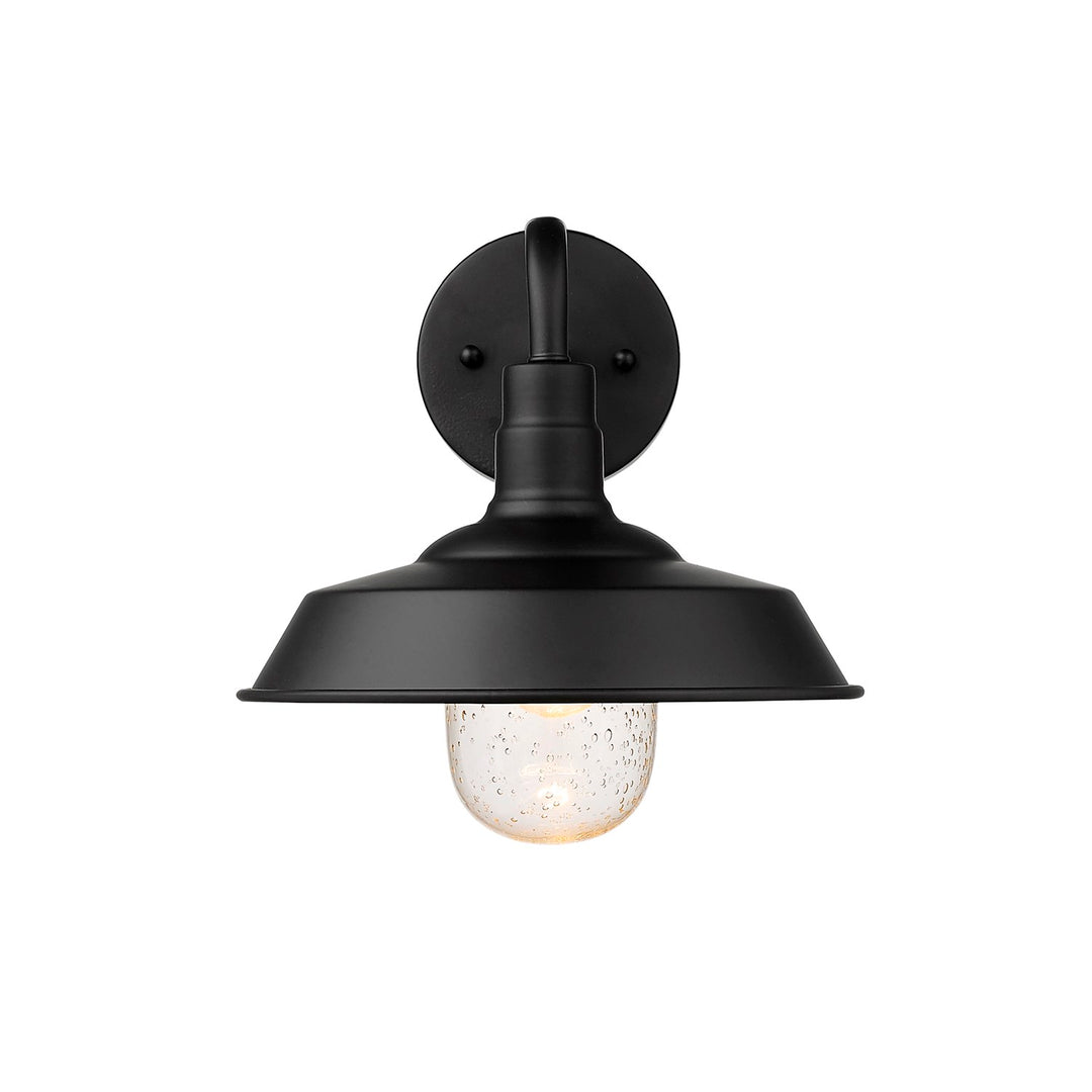 1-Light Matte Black Wall Light