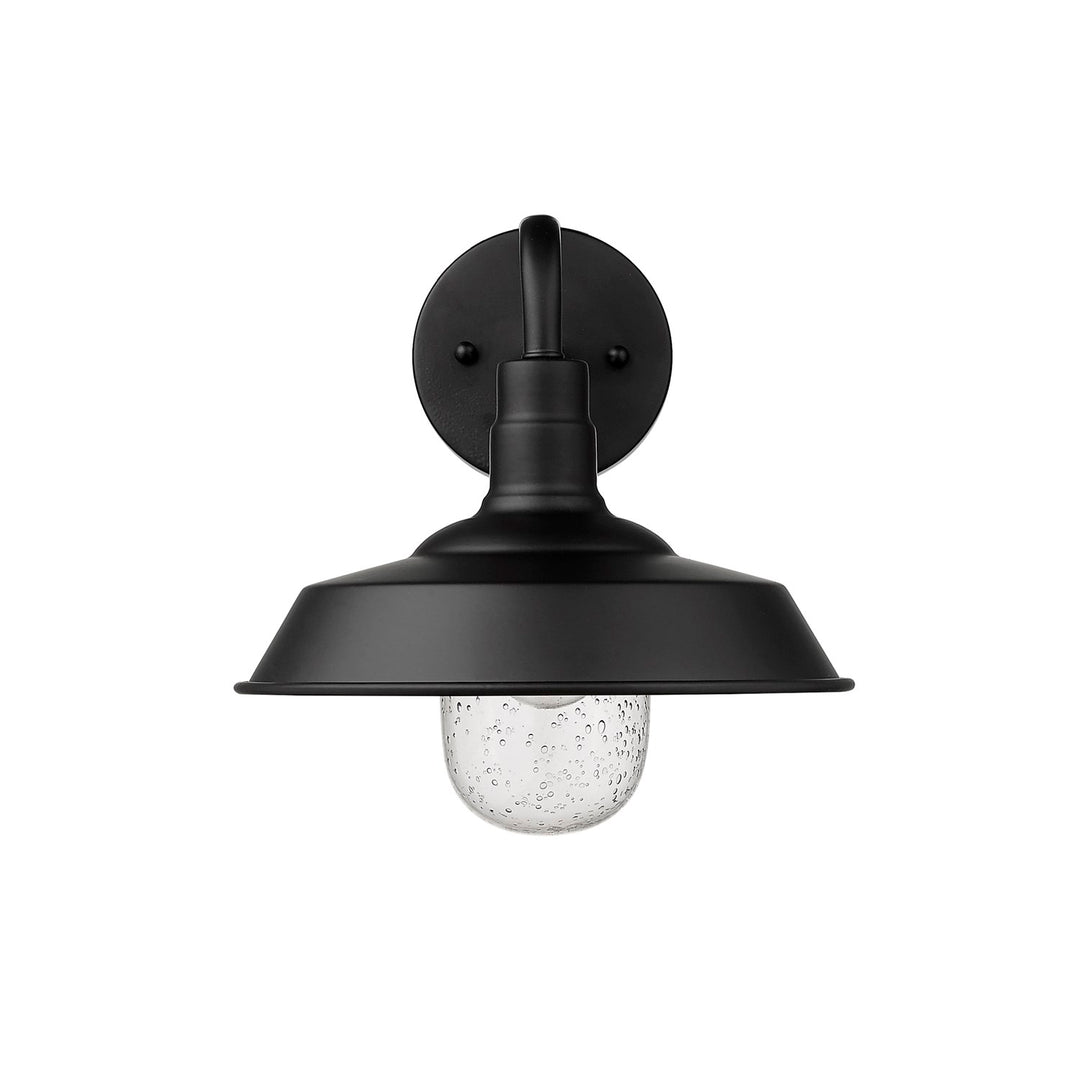 1-Light Matte Black Wall Light