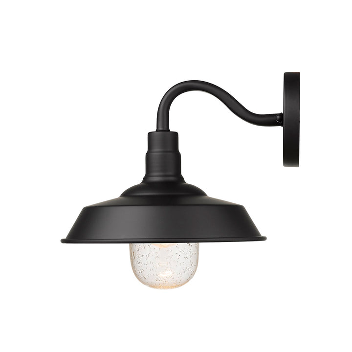 1-Light Matte Black Wall Light